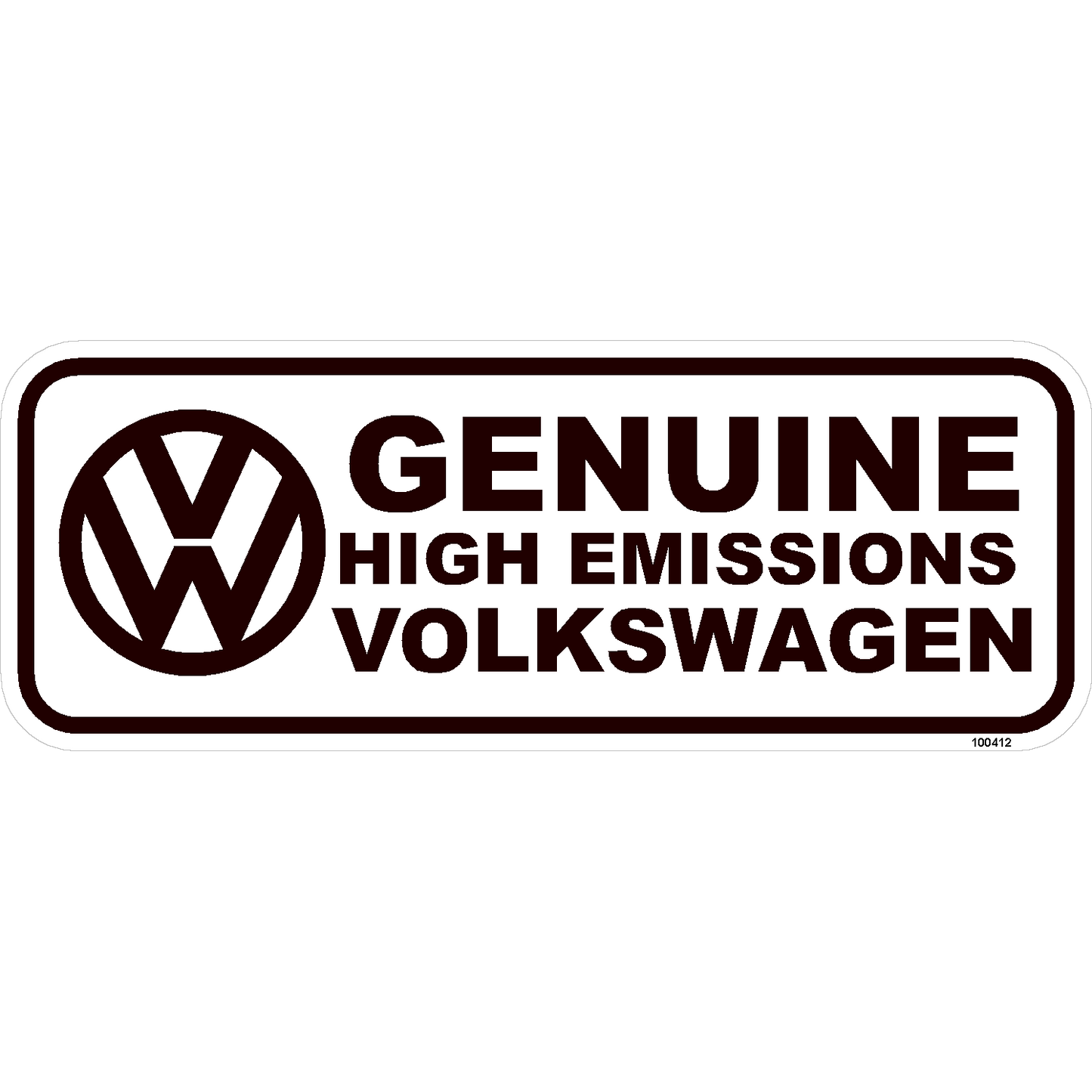 100412 - Genuine High Emmissions Volkswagen