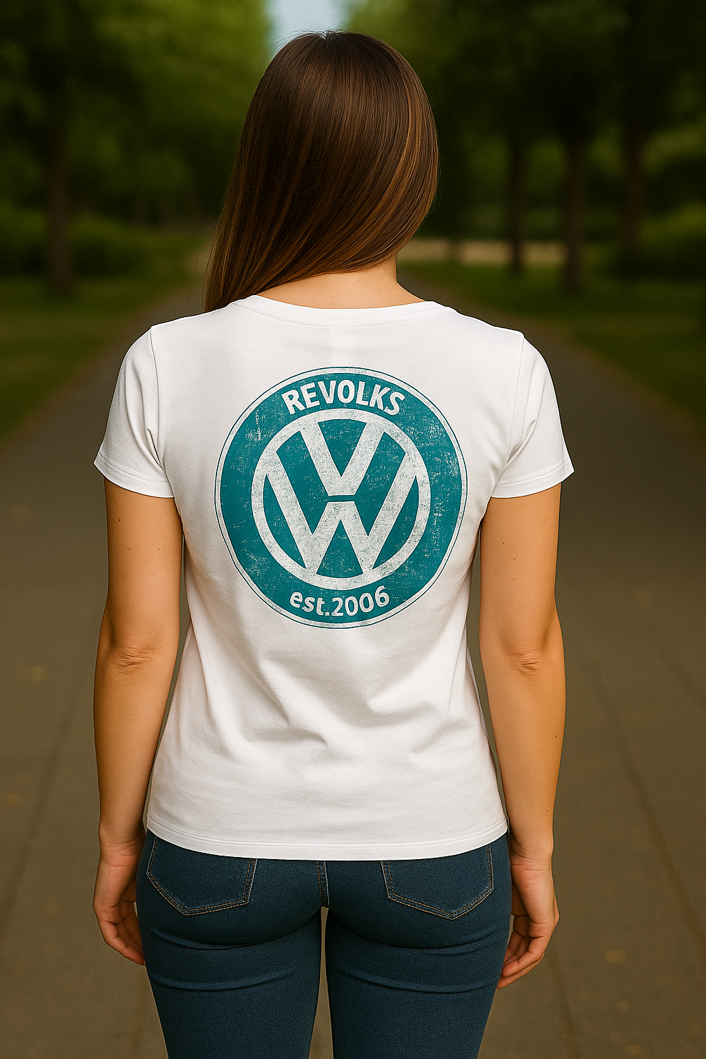 Revolks Womans V Neck Tee - 4010